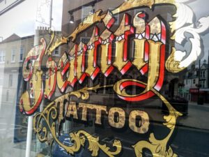 Tattoo Studio Gold Leaf Signs