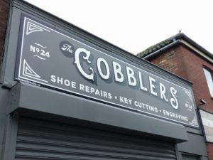 The Cobblers Hand Painted Sign Bridlington